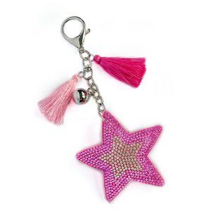 Twinkle Star Key Chain, Bag Tassel Charm for Purse, Backpack, or Tote Bag